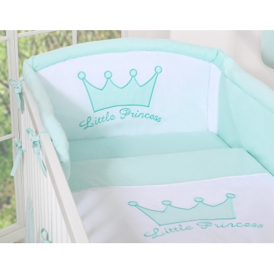 Universal Babybett Kopfschutz - Little Prince/Princess minze