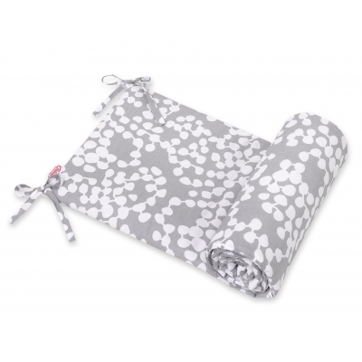 Universal Bettumrandung für Babybett - Bubbles grau