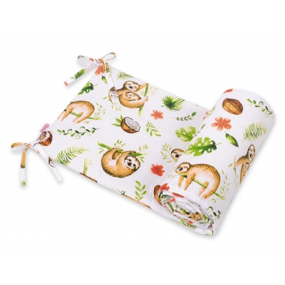 Universal Bettumrandung für Babybett - Faultiere beige