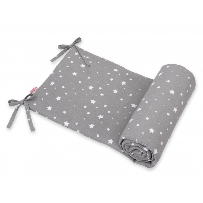 Universal Bettumrandung für Babybett - mini Sternchen weiß