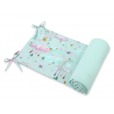 Universal Bettumrandung für Babybett - Monde minze