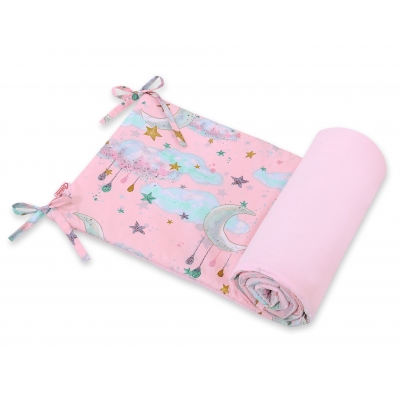 Universal Bettumrandung für Babybett - Monde rosa
