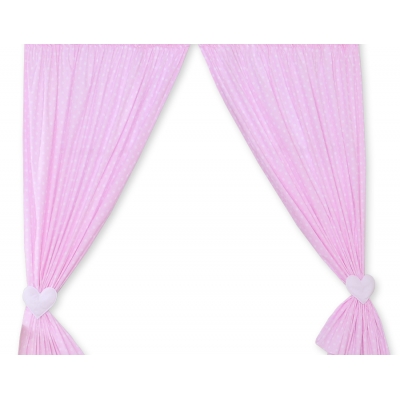 Vorhänge für Babyzimmer - Hängende Herzen Rosa-Punktemuster