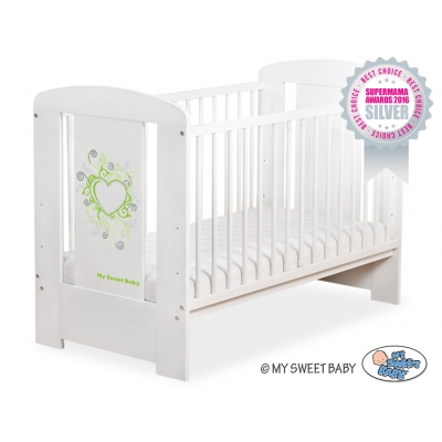 Weiß Babybett 120x60cm Chic nr 5010-07-7