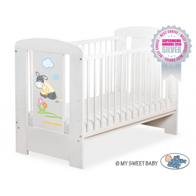 Weiß Babybett 120x60cm Esel Luca nr 5011-07-813
