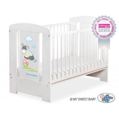Weiß Babybett 120x60cm Esel Luca nr 5011-07-815