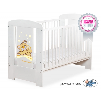 Weiß Gitterbett 120x60cm Teddy Bär Barnaba nr 5005-07-804