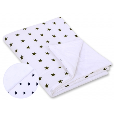Wendedecke doppelseitig minky - Schwarze Sternchen
