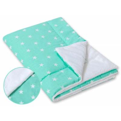 Wendedecke doppelseitig minky - Sternchen minze