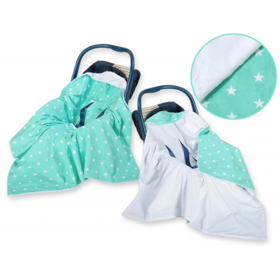 Wendedecke für Babysitz - Sternchen minze