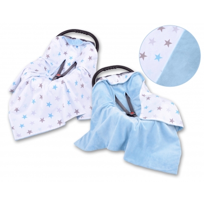Wendedecke für Kindersitz - Blau-graue Sternen