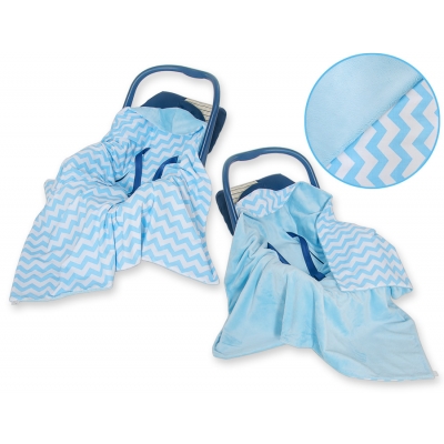 Wendedecke für Kindersitz - Chevron blau