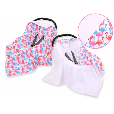 Wendedecke für Kindersitz - flamingo