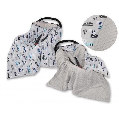Wendedecke für Kindersitz - grau Hasen/grau