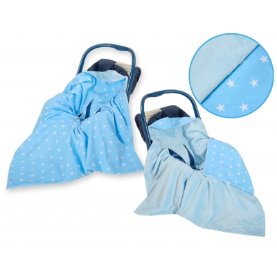 Einschlagdecke für Kindersitz - Sternchen blue