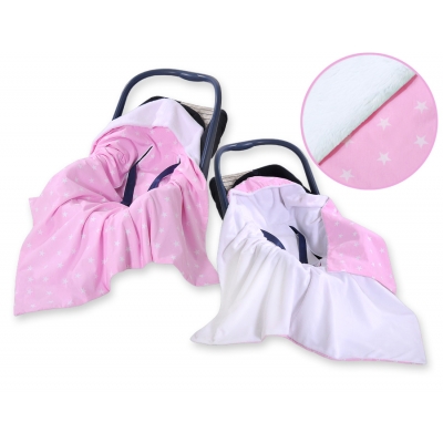 Einschlagdecke für Kindersitz - Sternchen rosa