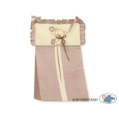 Windelntasche - Bär mit Schleife braun