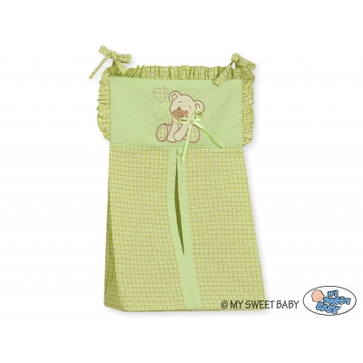 Windelntasche - Bär mit Schleife grün