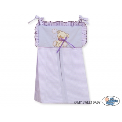 Windelntasche - Bär mit Schleife lilac