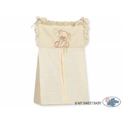 Windelntasche - Bär mit Schleife pfirsich