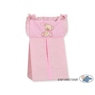 Windelntasche - Bär mit Schleife rosa