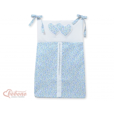 Windelntasche - Hängende Herzen blaue Blümchen