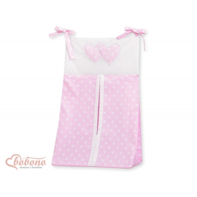 Windelntasche - Hängende Herzen Rosa - Punktemuster