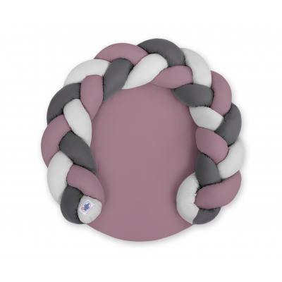 Zopf Babynest / Spielmatte 2 in1 - pastellviolett- grau - anthrazit