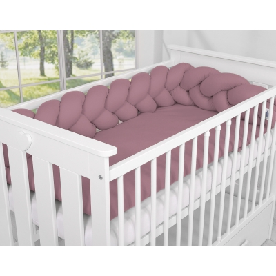 Zopfschlange Bettumrandung - Kopfschutz für Babybett- pastellviolett
