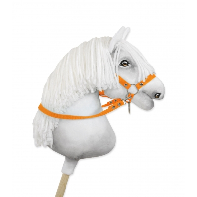 Zügel für Hobby Horse aus Gurtband neon orange