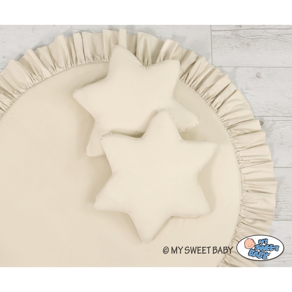 2tlg Kissen-Set - beige für Betthimmel oder Spielmatte