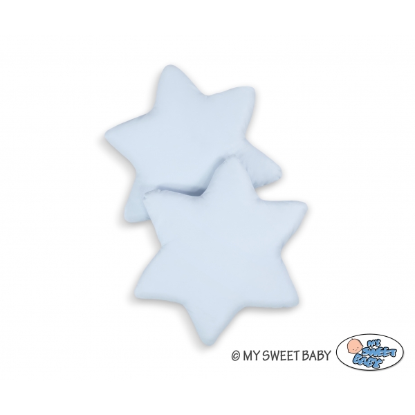 2tlg Kissen-Set - blau  für Babybett für Geflochtene Bettschlange