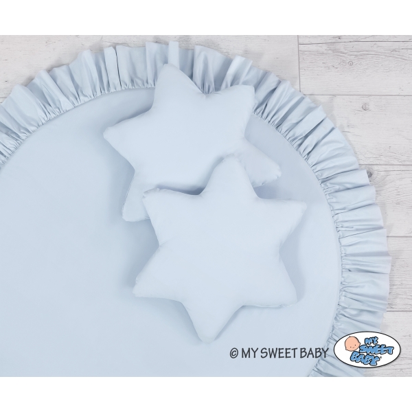 2tlg Kissen-Set - blau  für Babybett für Geflochtene Bettschlange
