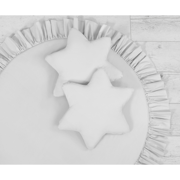 2tlg Kissen-Set - grau  für Babybett oder Babyzimmer Himmel