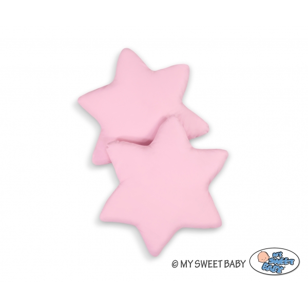 2tlg Kissen-Set - rosa für Babybett oder Babyzimmer
