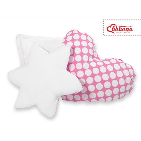 3tlg Kissen-Set - Rosa-Punktemuster auch für Teepee Kinderspiel-Zelt