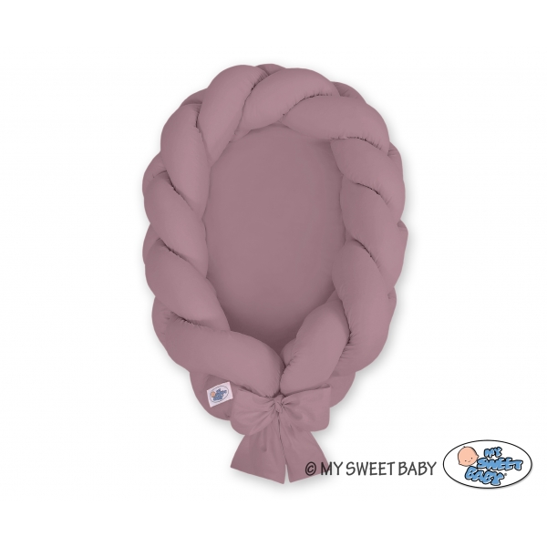 2 in 1 Babynest Geflochten - pastellviolett