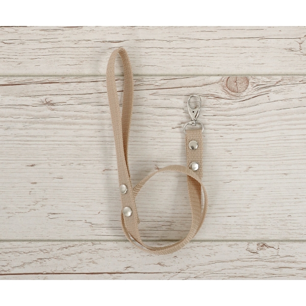 Anbindestrick für Steckenpferd aus Gurtband - beige
