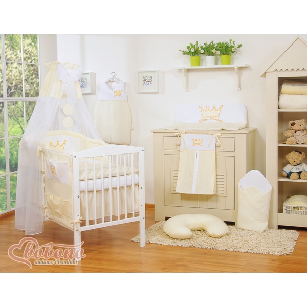 Baby BettHimmel aus Chiffon - Little Prince/Princess creme