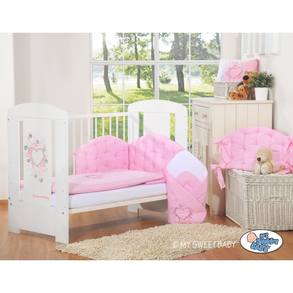 Baby Bettwäsche Set für Babybett 3-tlg - Chic hell rosa