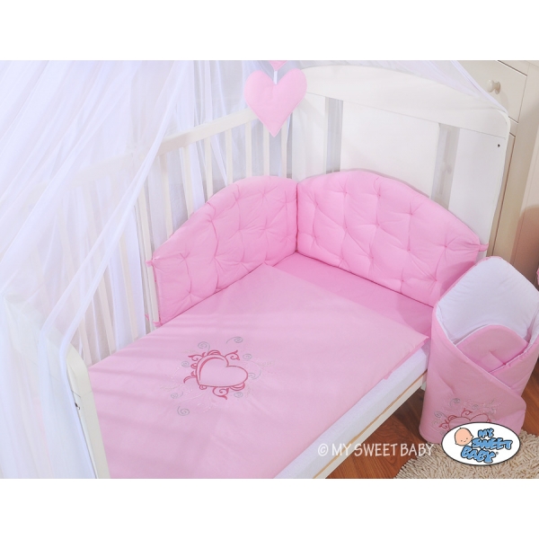 Baby Bettwäsche Set für Babybett 3-tlg - Chic hell rosa