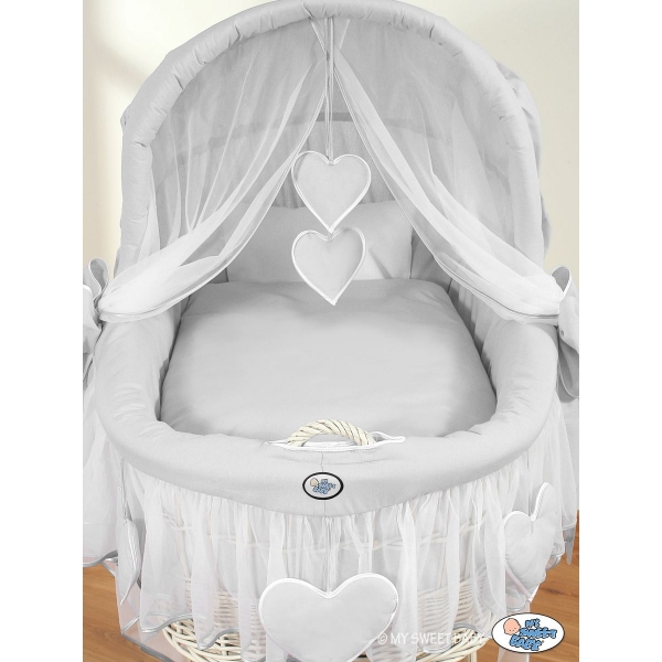 Baby Bollerwagen mit Haube - Amelie grau
