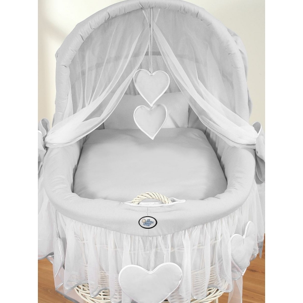 Baby Bollerwagen mit Haube - Amelie grau