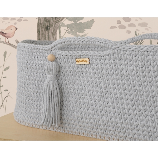 Baby Moseskorb Boho-Stil Grau