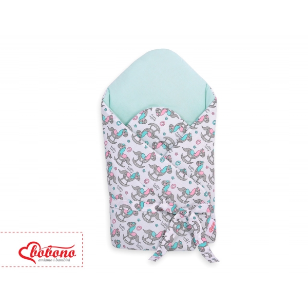 Einschlagdecke Babyhörnchen mit Steifen Einlage mit Schleife - Schaukelpferde