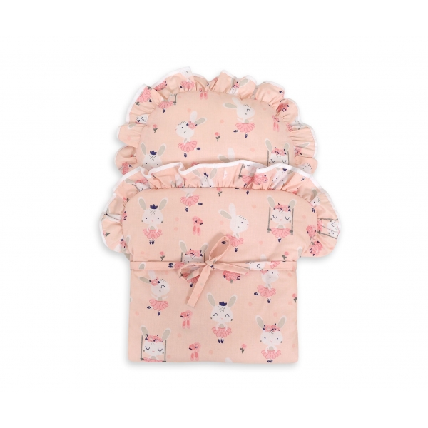 Baby-Puppen-Wickeltuch - Ballerinen rosa