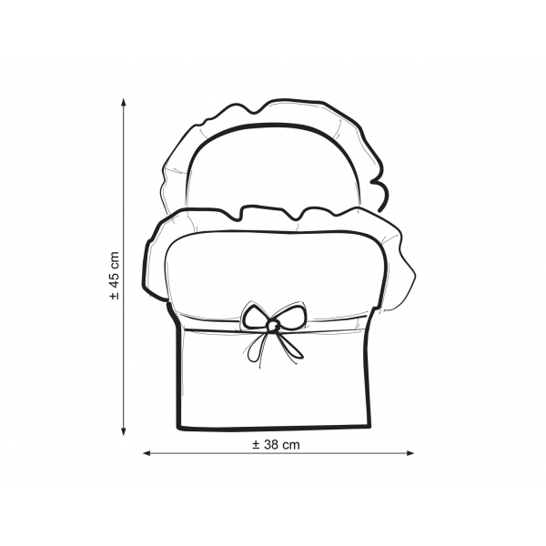 Baby-Puppen-Wickeltuch - Rosette pfirsich