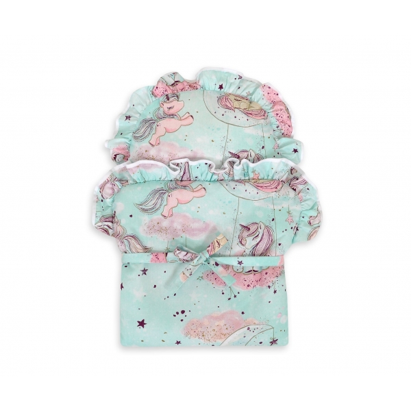 Baby-Puppen-Wickeltuch - unicorn Minze