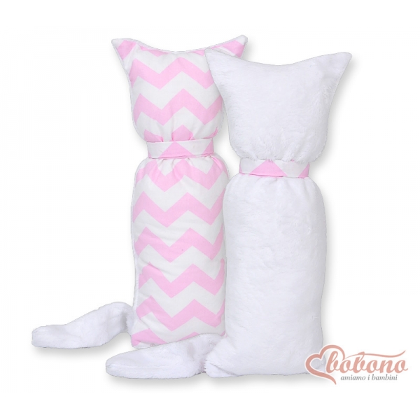 Baby Schmusekatze Doppelseitig - Simple Chevron pink