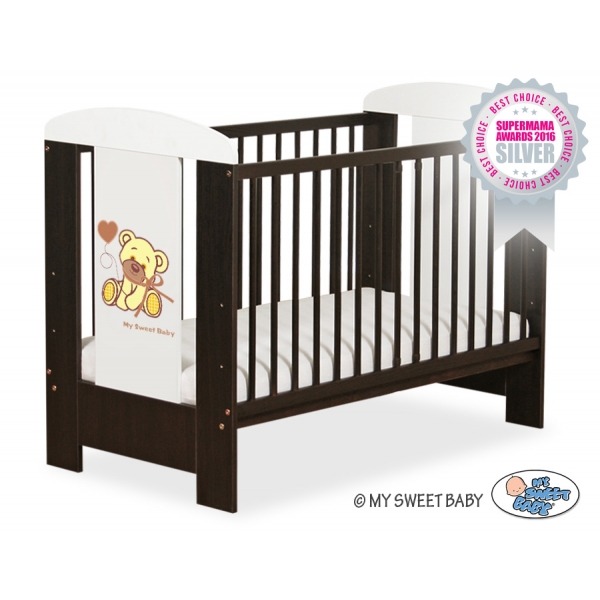 Babybett 120x60cm Bär mit Schleife creme nr 5004-04-321